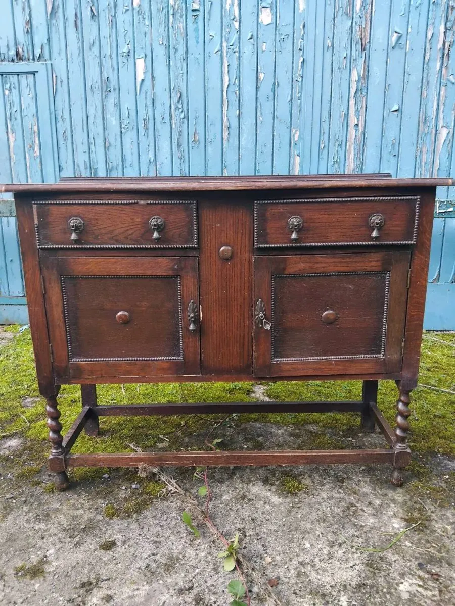 Antique Oak Sideboard / Buffet Cabinet - Image 1