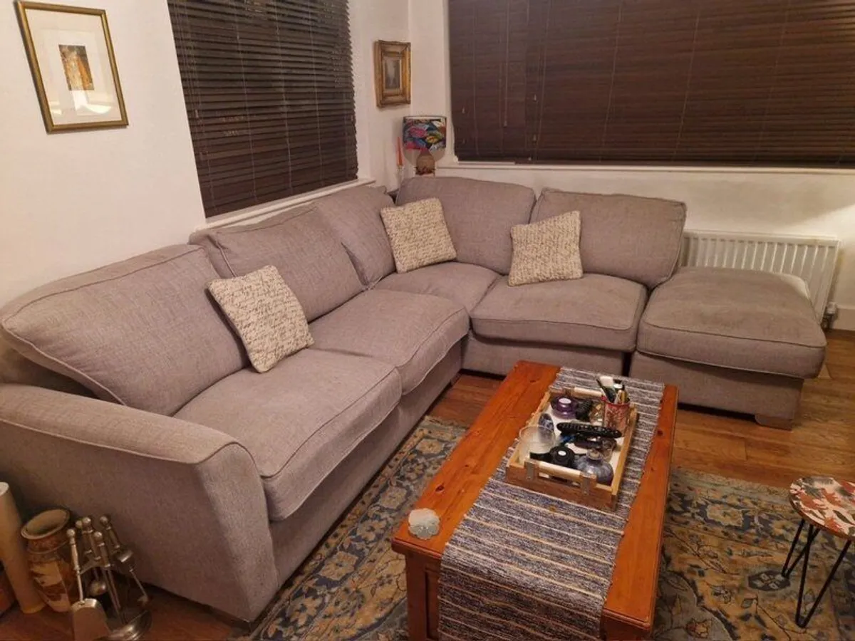 Grey L Shaped Couch - Image 1