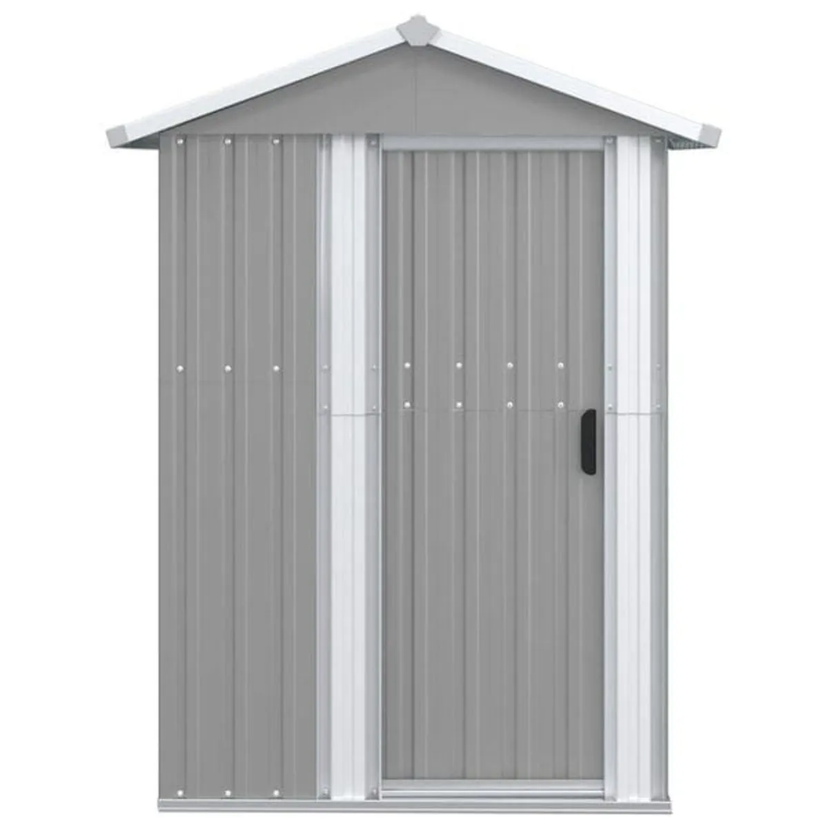 Garden Shed Grey 126x97,5x177 cm Galvanised Steel - Image 3