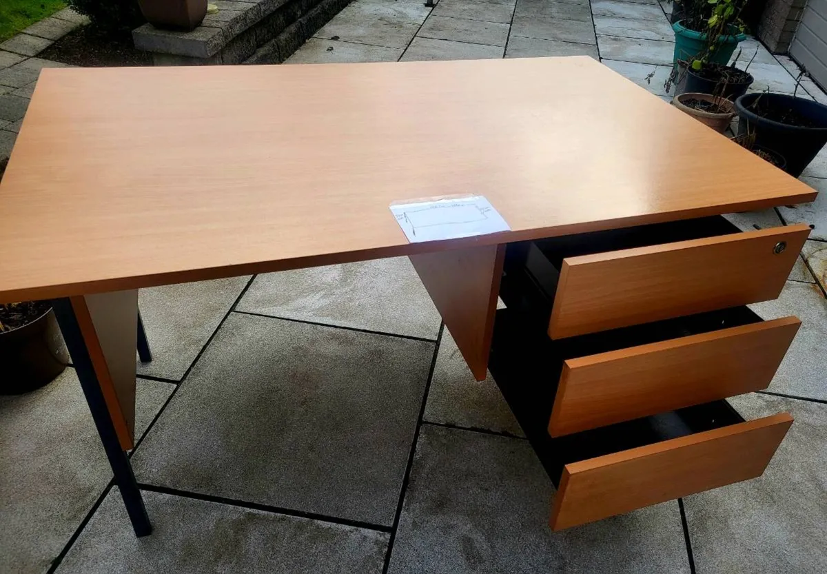 Office Desk with 3 Drawers. - Image 2