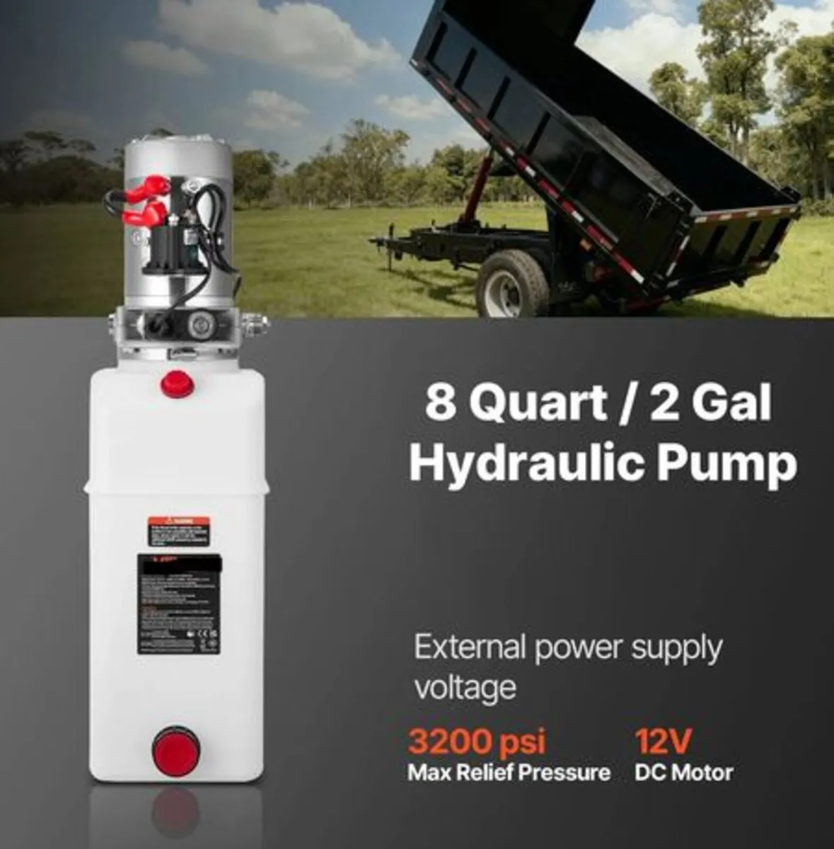 8 L Hydraulic Power Unit,Single Acting Dump Trail - Image 2