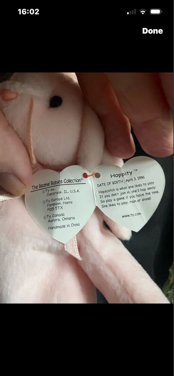 Rare & Retired Beanie Baby With Errors- Hoppidy - Image 4