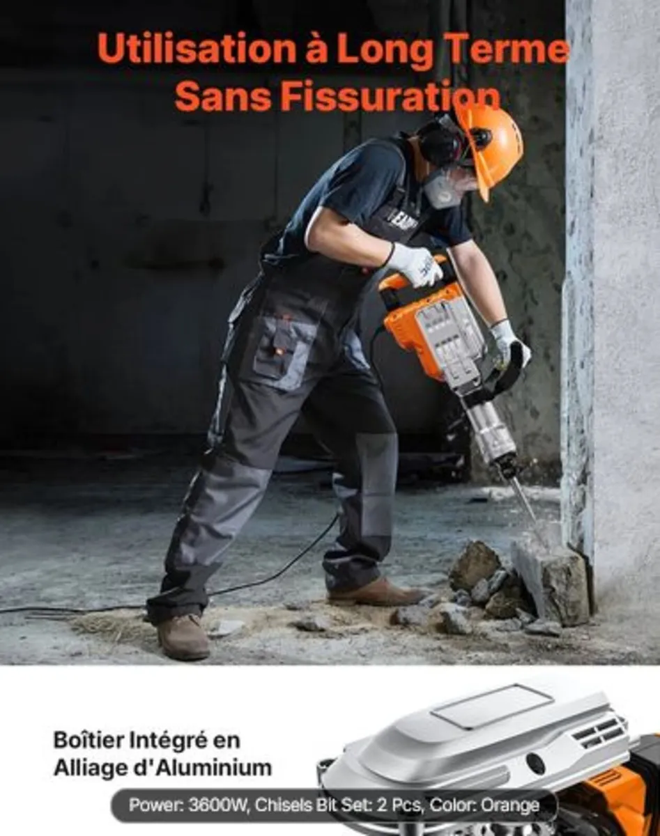 Demolition Jack Hammer,3500W Jack Hammer Concrete - Image 2