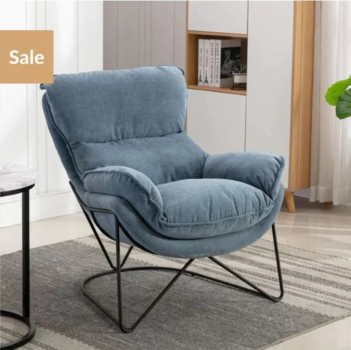 Bray Fabric Chair Washed Denim