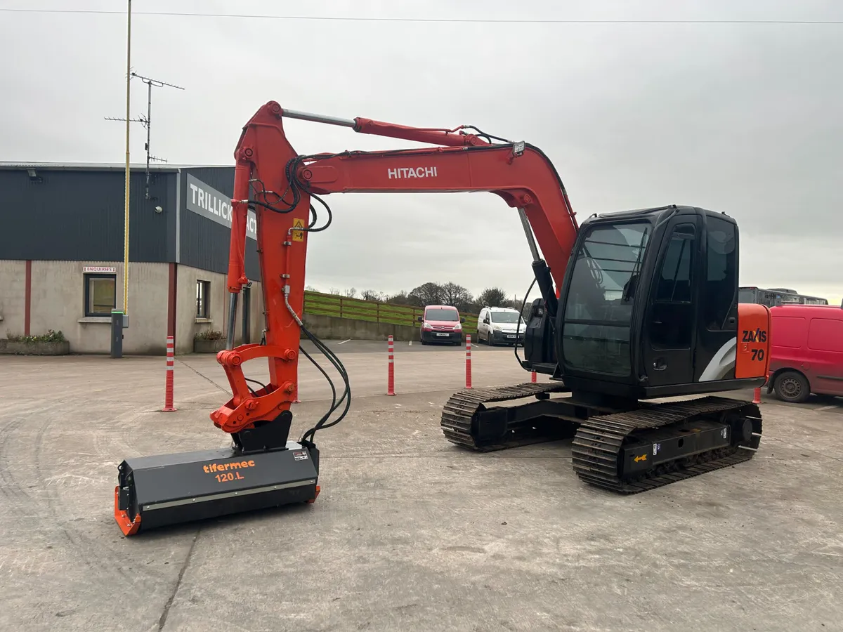 Hitachi Zaxis 70 C/W New Tifermec 120.L Mulcher - Image 3