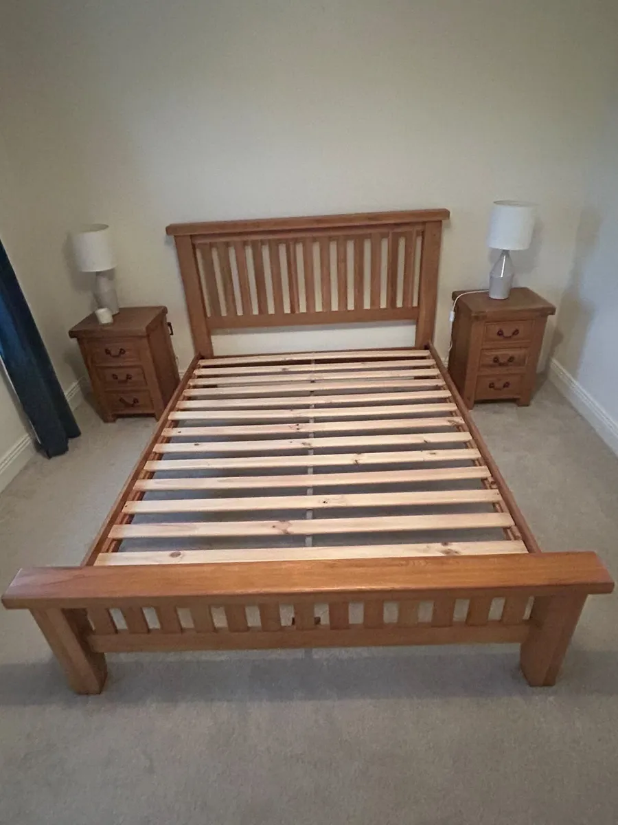 Bed Frame, Mattress + 2 lockers - Image 2