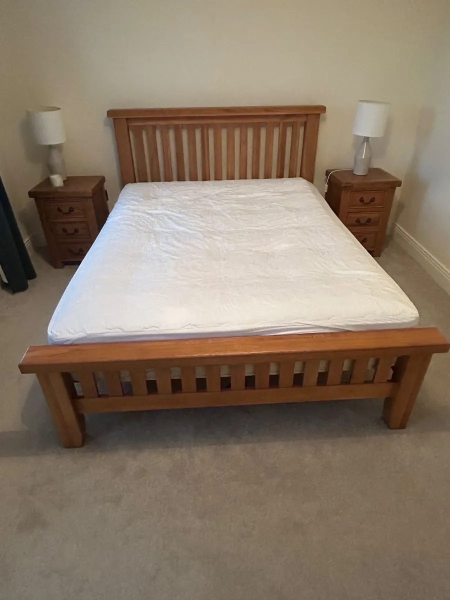 Bed Frame, Mattress + 2 lockers - Image 4