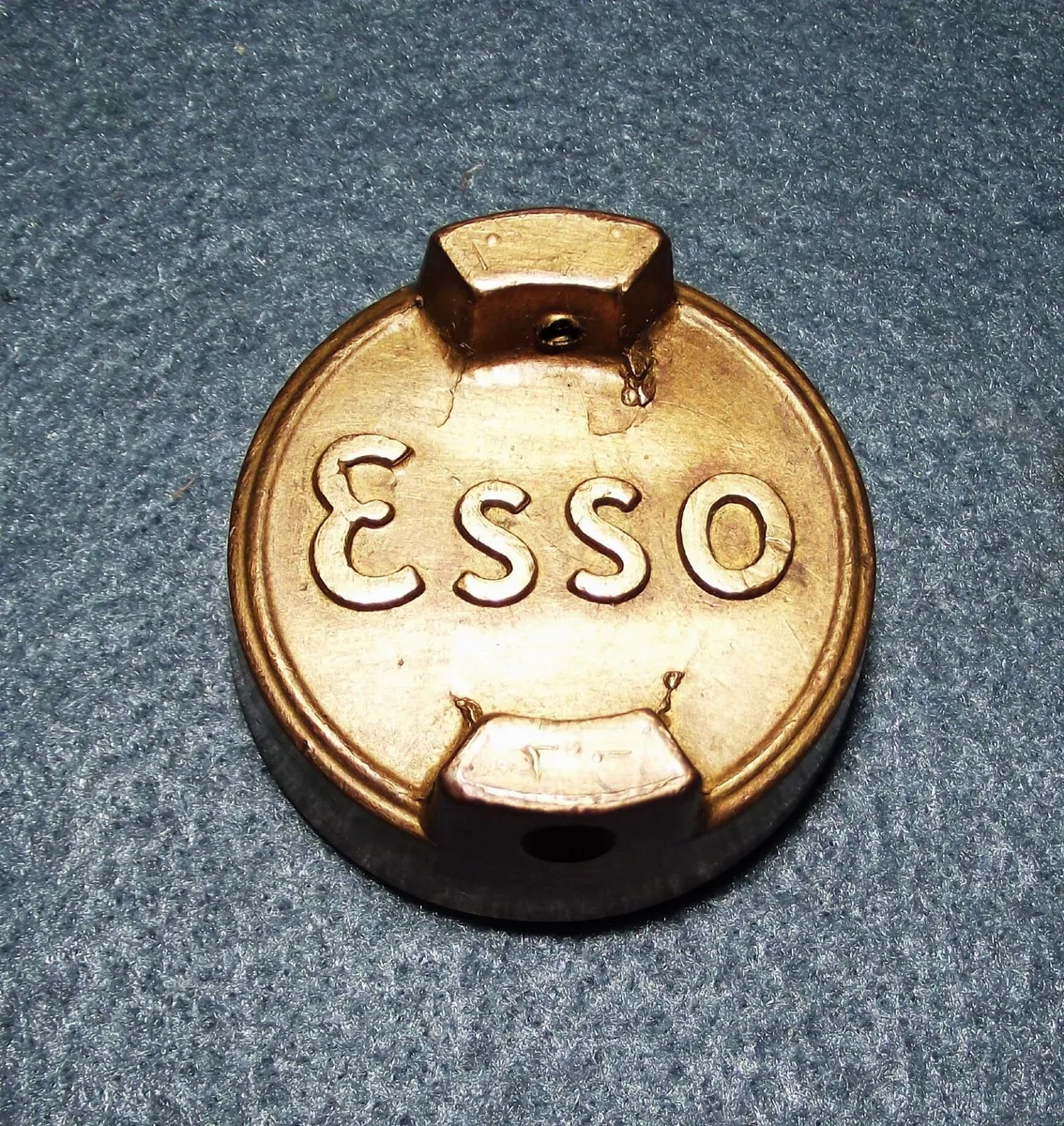 Vintage ESSO Brass oil cap. - Image 1