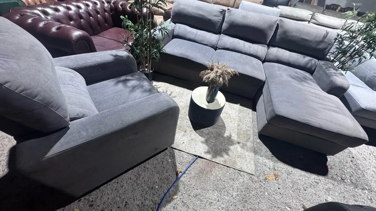 L shape corner sofa + armchair - Image 1