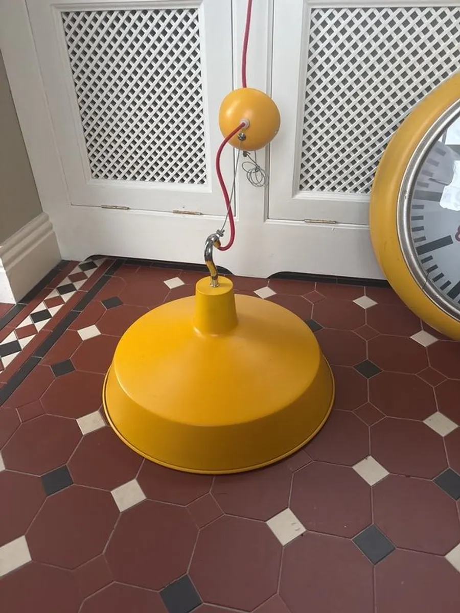 large clock and pendant light - Image 2