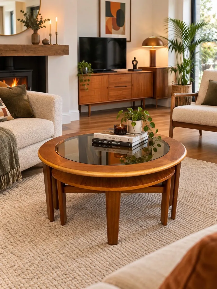 Mid Century Coffee Table “Trinity Nest” - Image 1