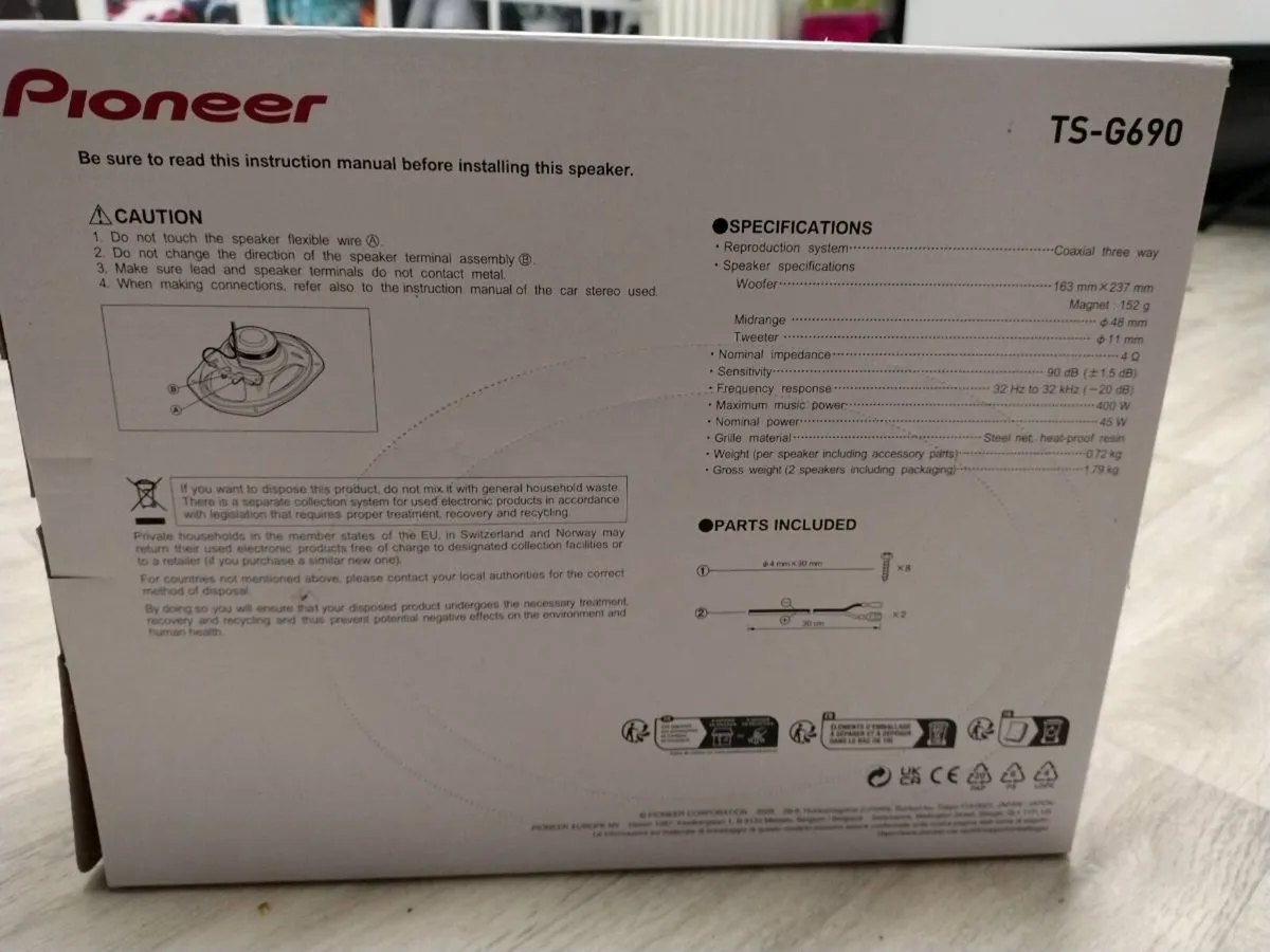 Pioneer Car speakers Brand New in Box (never open) - Image 3