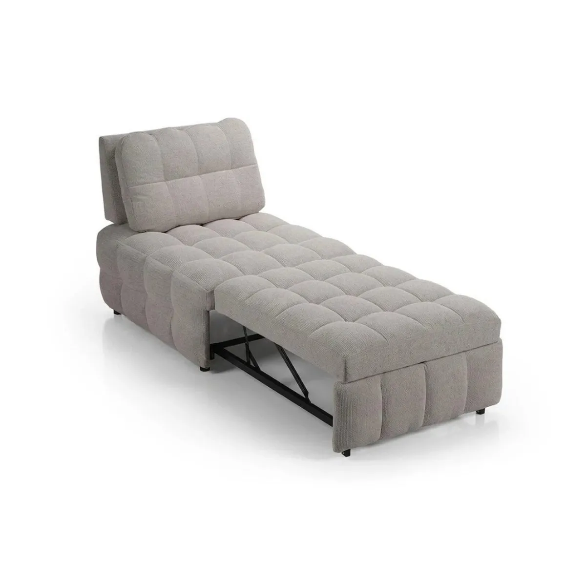 🔥 NOELLE SINGLE CHAIR BED – 2 IN 1 | GREY - Image 2