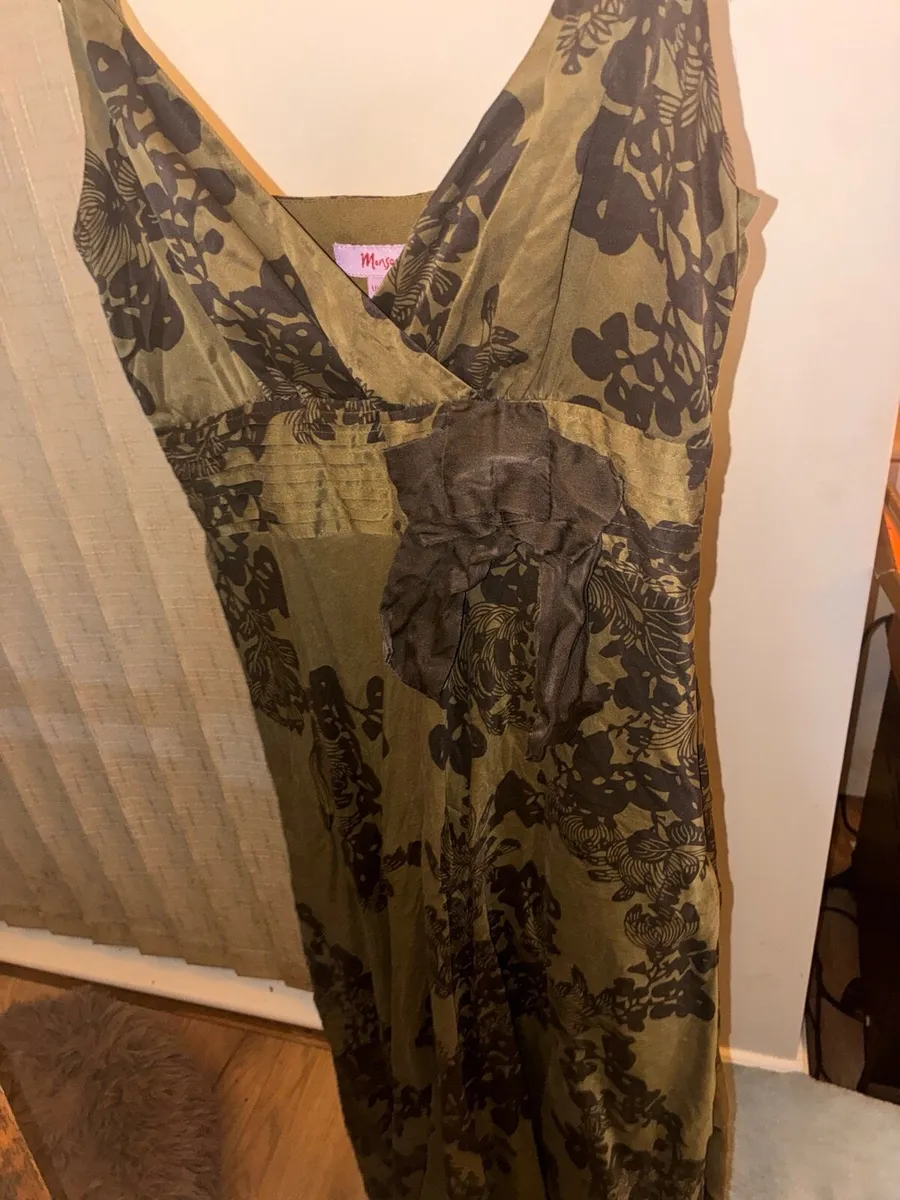 Monsoon Black and Green Evening Dress - Image 2