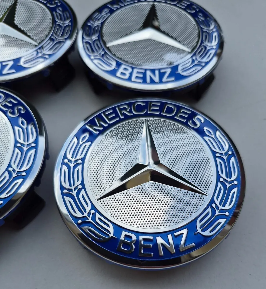 4 x Mercedes Centre Cap (Light Blue) FREE POST - Image 2