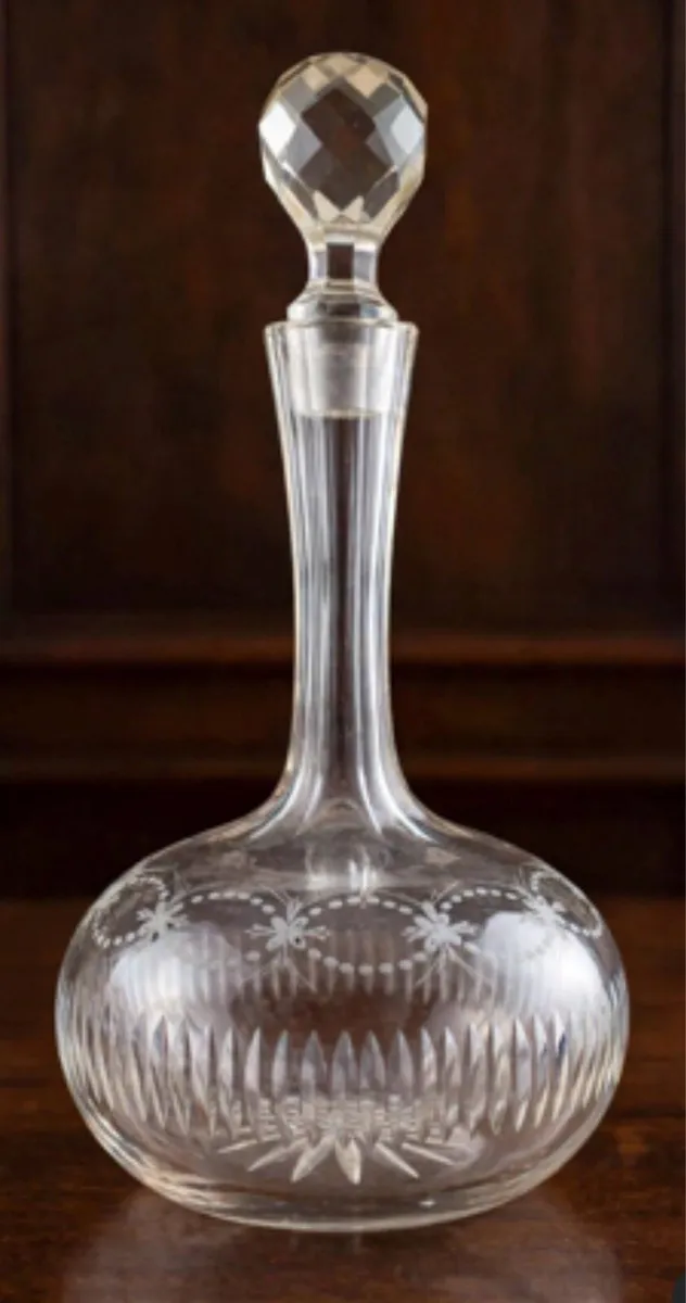 Antique Victorian period crystal decanter