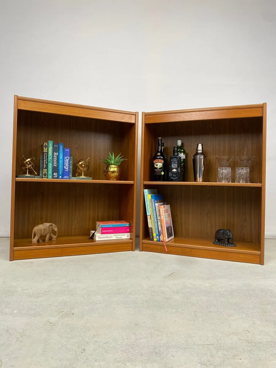 Rare Pair of Mid Century Danish Bookcases - Image 1