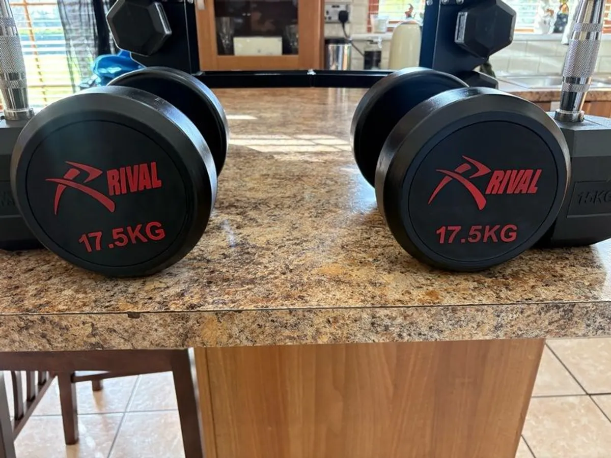 Hex Dumbbells + Rack / Storage Stand, Cheap!! - Image 2
