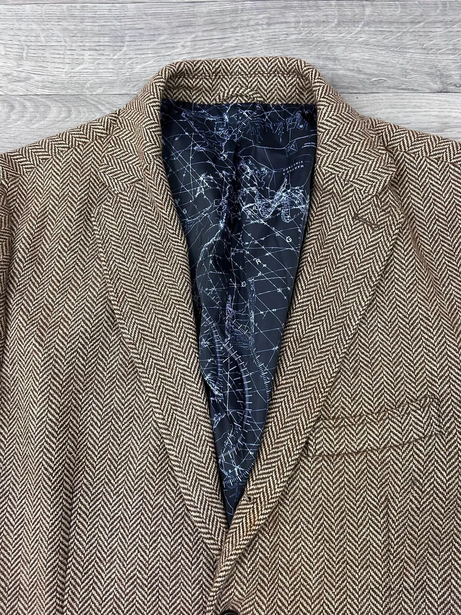 Vineyard Vines Herringbone Blazer Jacket Mens M - Image 3