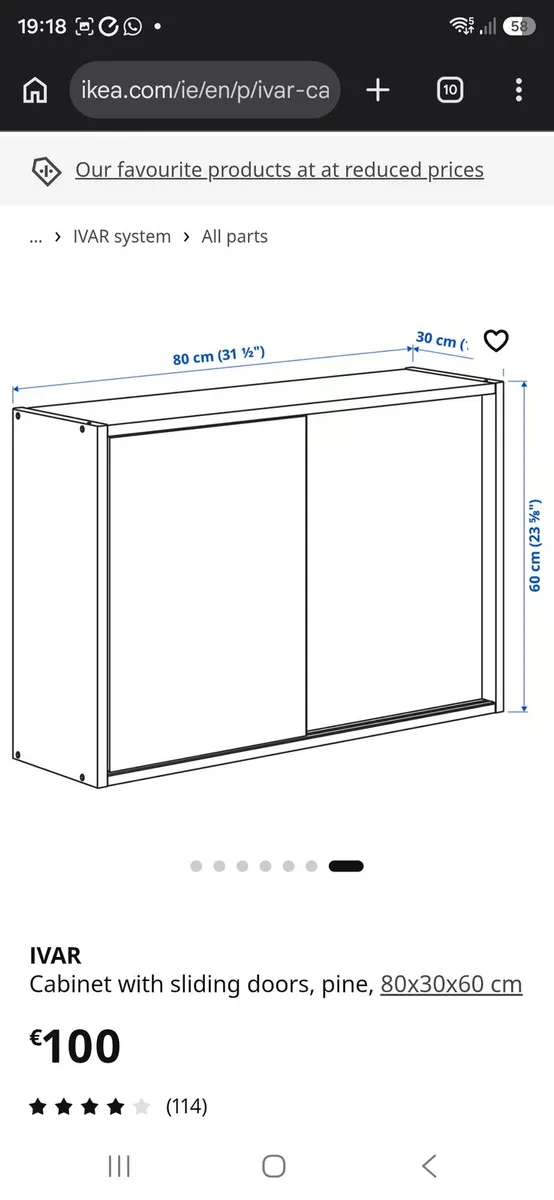 2 IKEA IVAR Cabinet with sliding doors. - Image 4