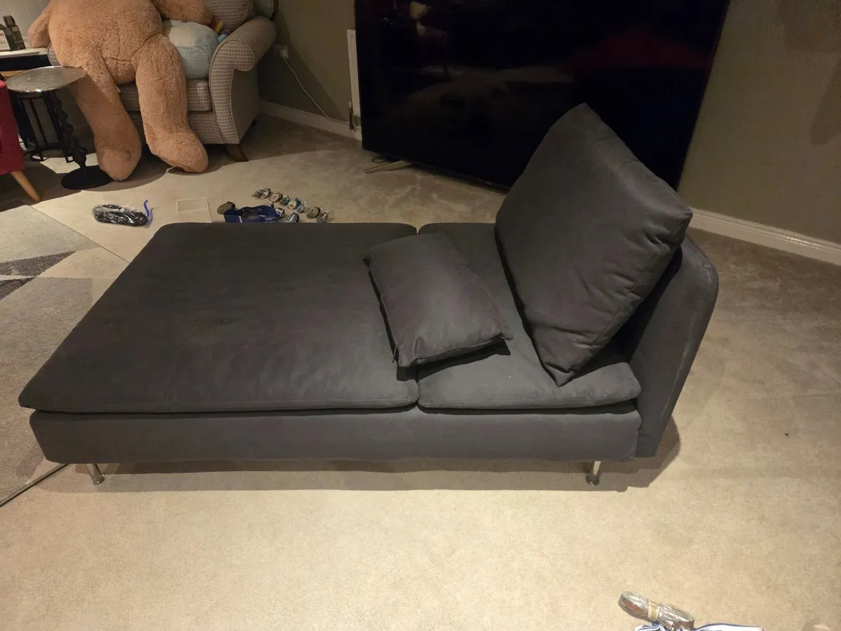 IKEA grey chaise longue/lounger - Image 1