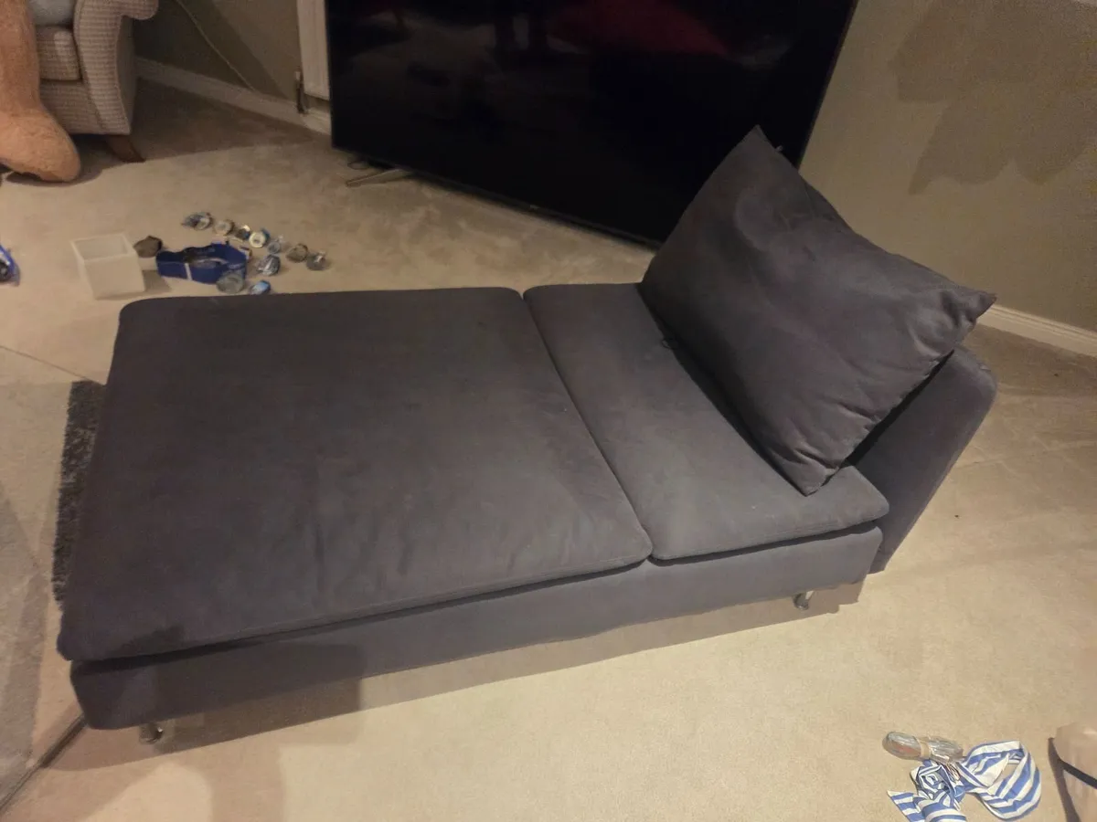 IKEA grey chaise longue/lounger - Image 2