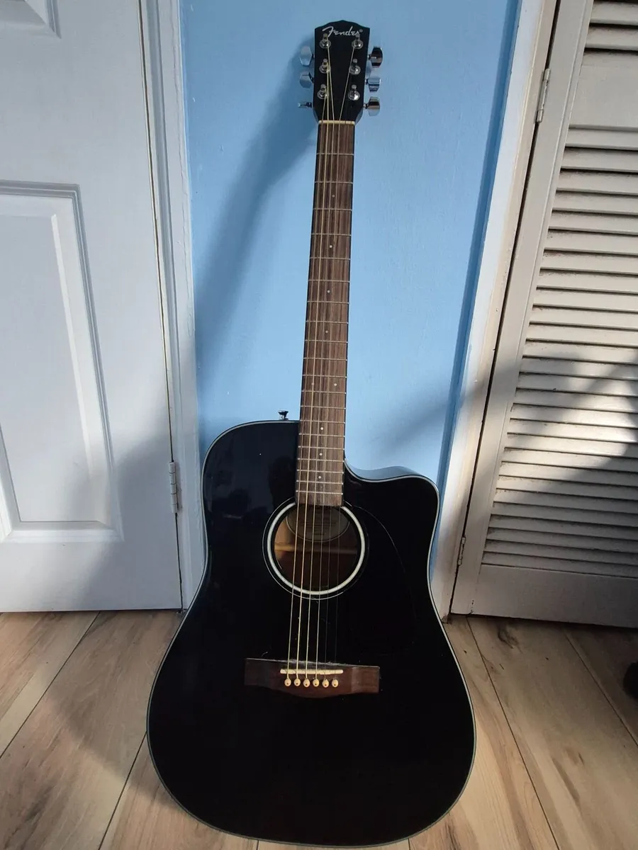 Guitar, Fender Dreadnought CD-140SCE/BK - Image 1
