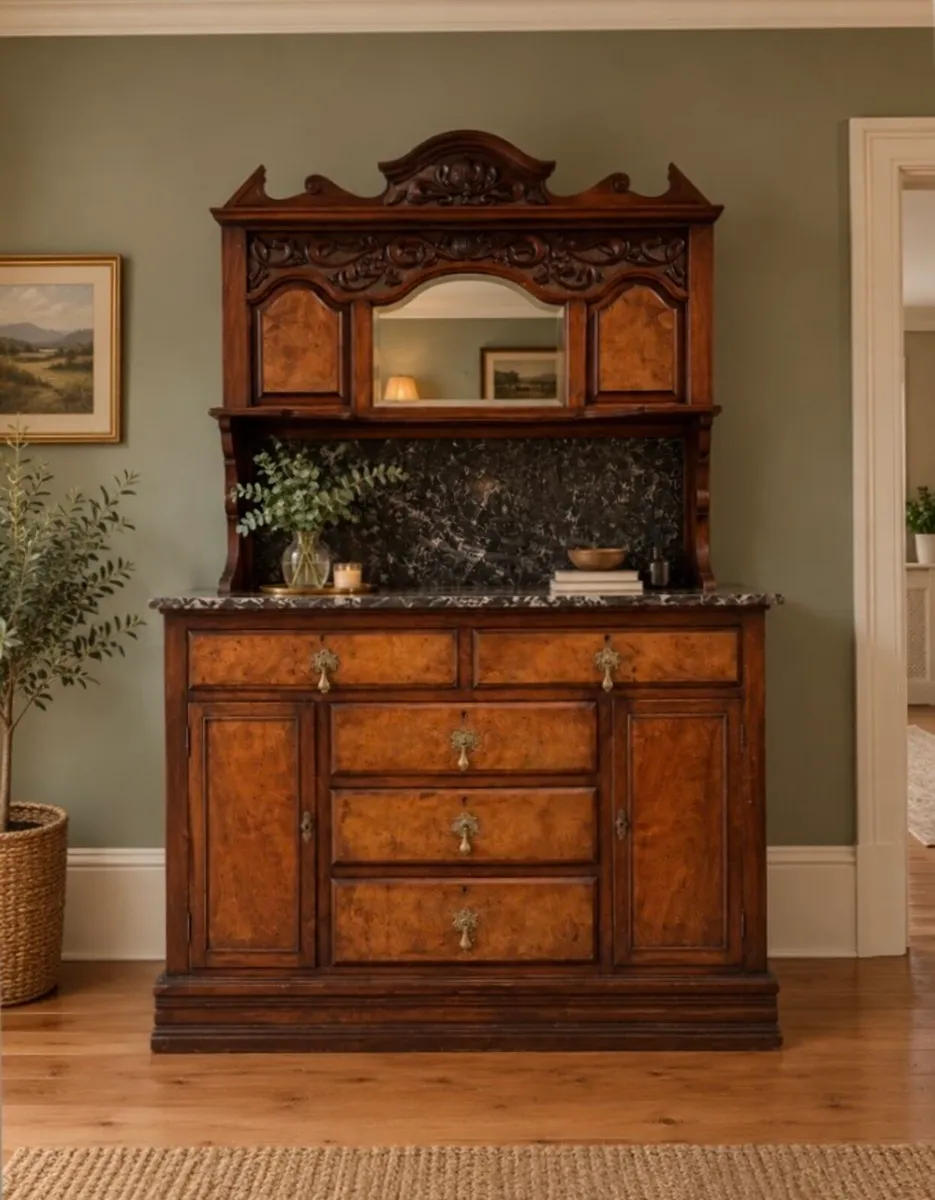 Victorian kitchen marble top dresser