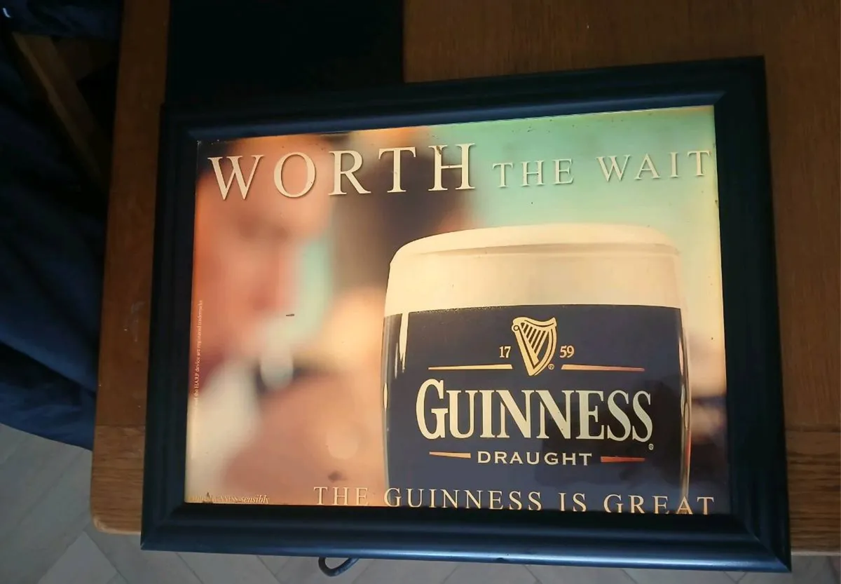 Guinness bar picture lights up Ideal for home bar - Image 3