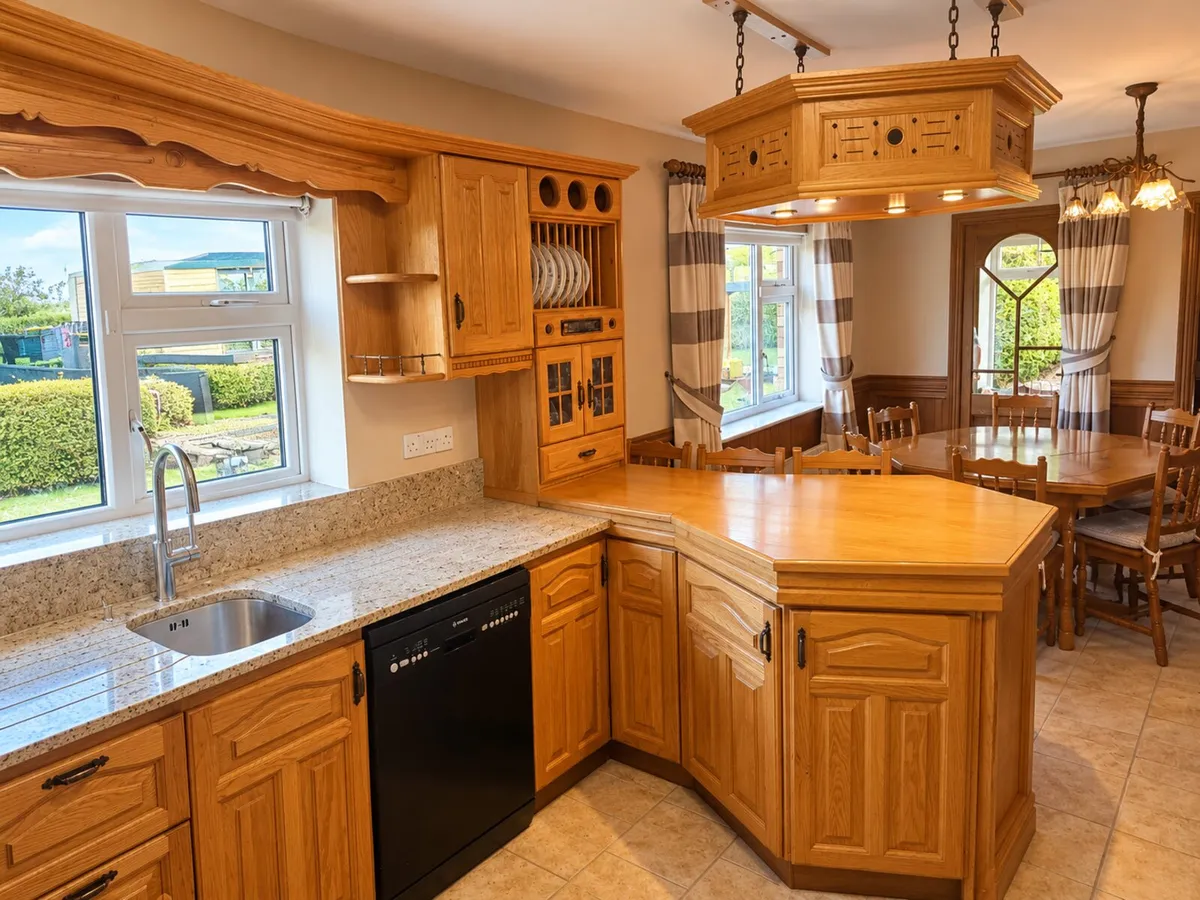 Solid Oak and Mahogany Kitchen, Doors, Units etc - Image 3