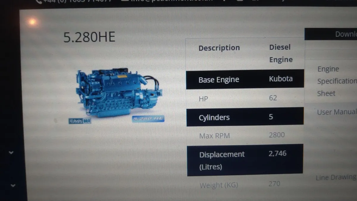 Nanni 5.280he 5 Cylinder Kubota Marine (750Hours) - Image 3