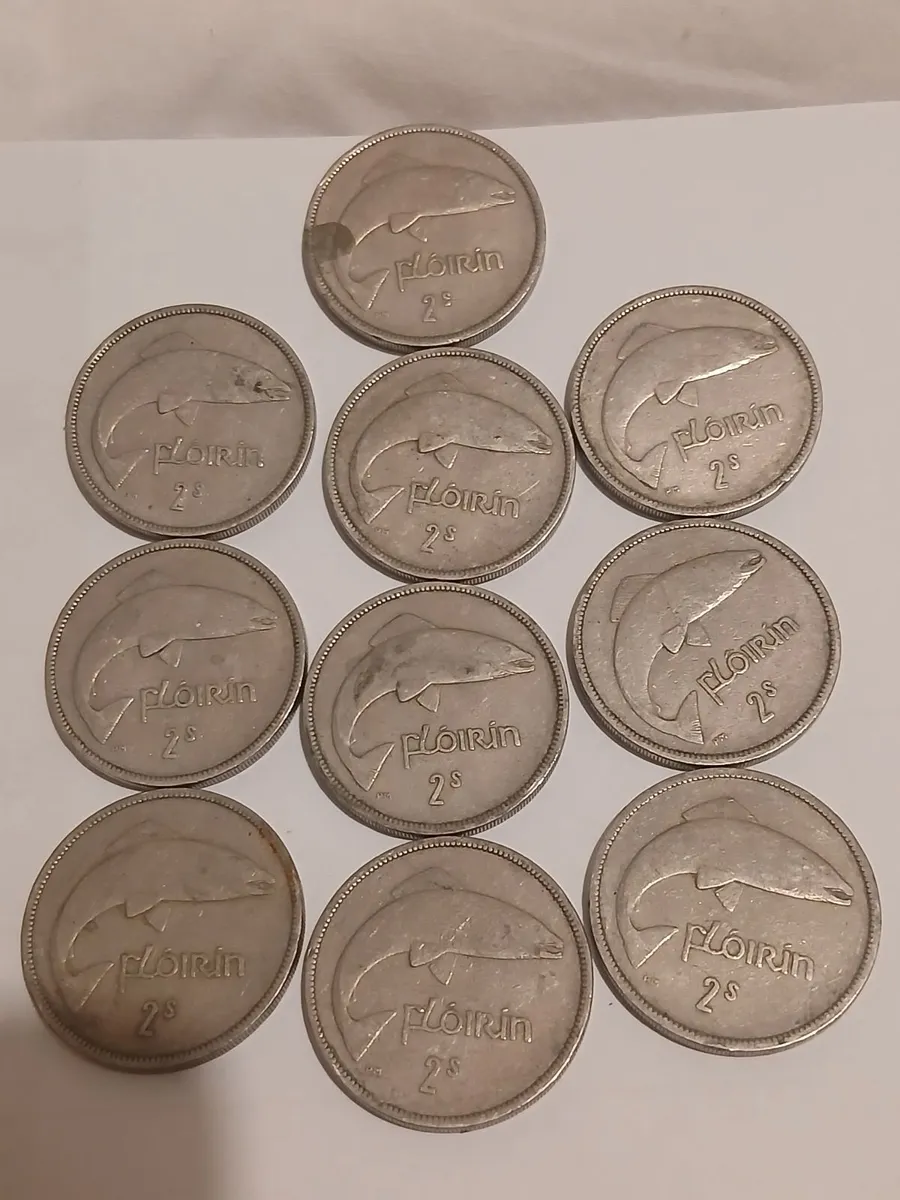100 vintage irish florins - Image 2