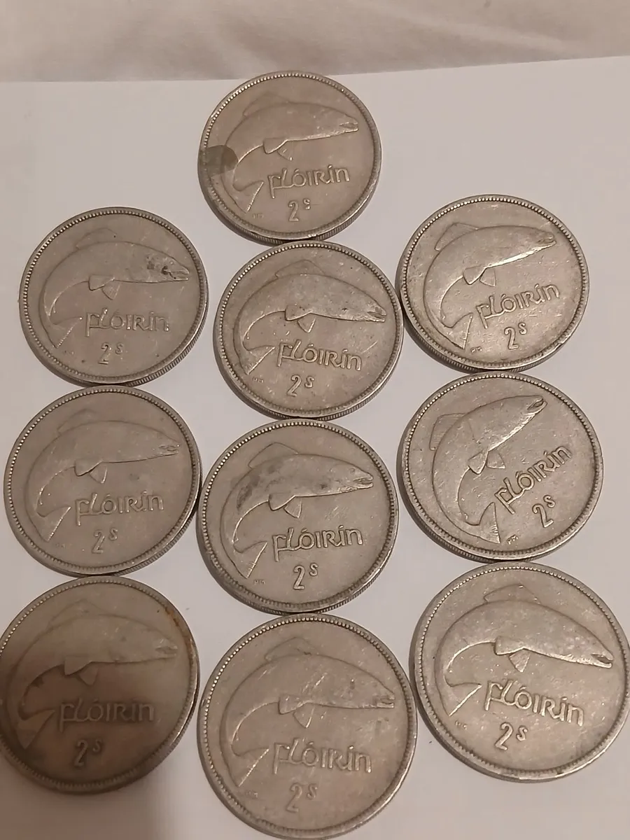 100 vintage irish florins - Image 1