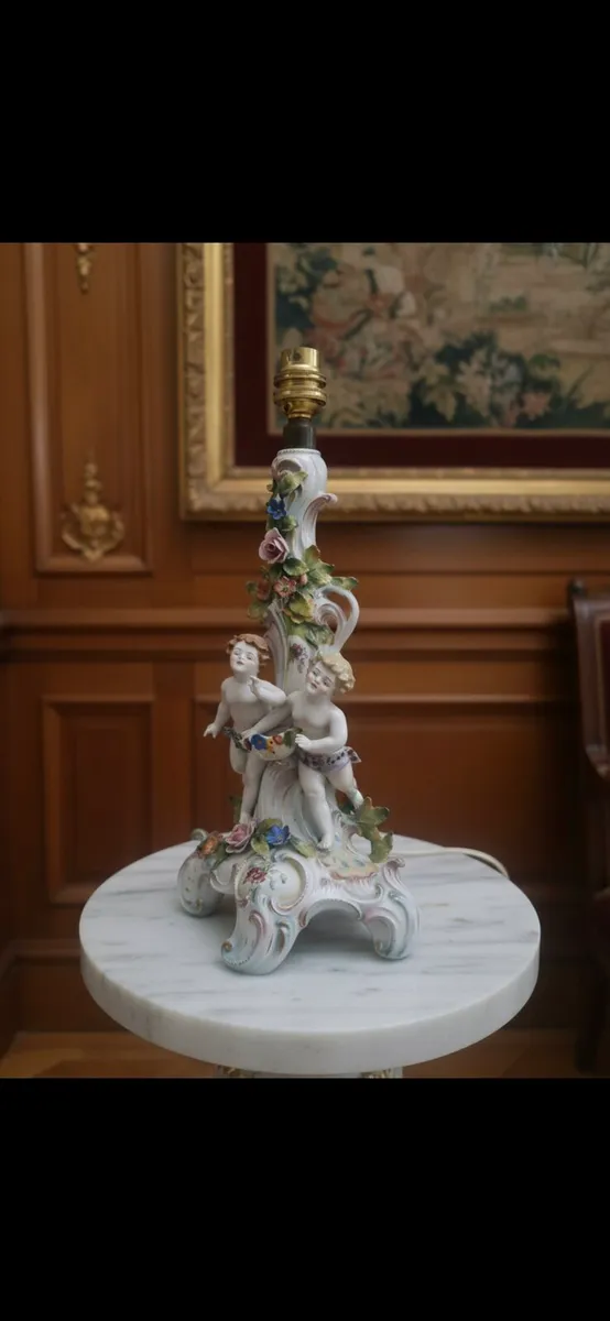 Antique porcelain lamp