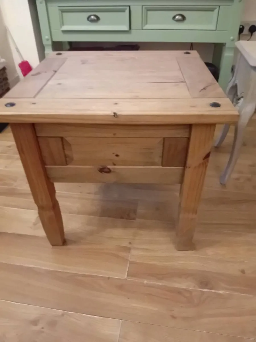 Solid oak  side table - Image 2