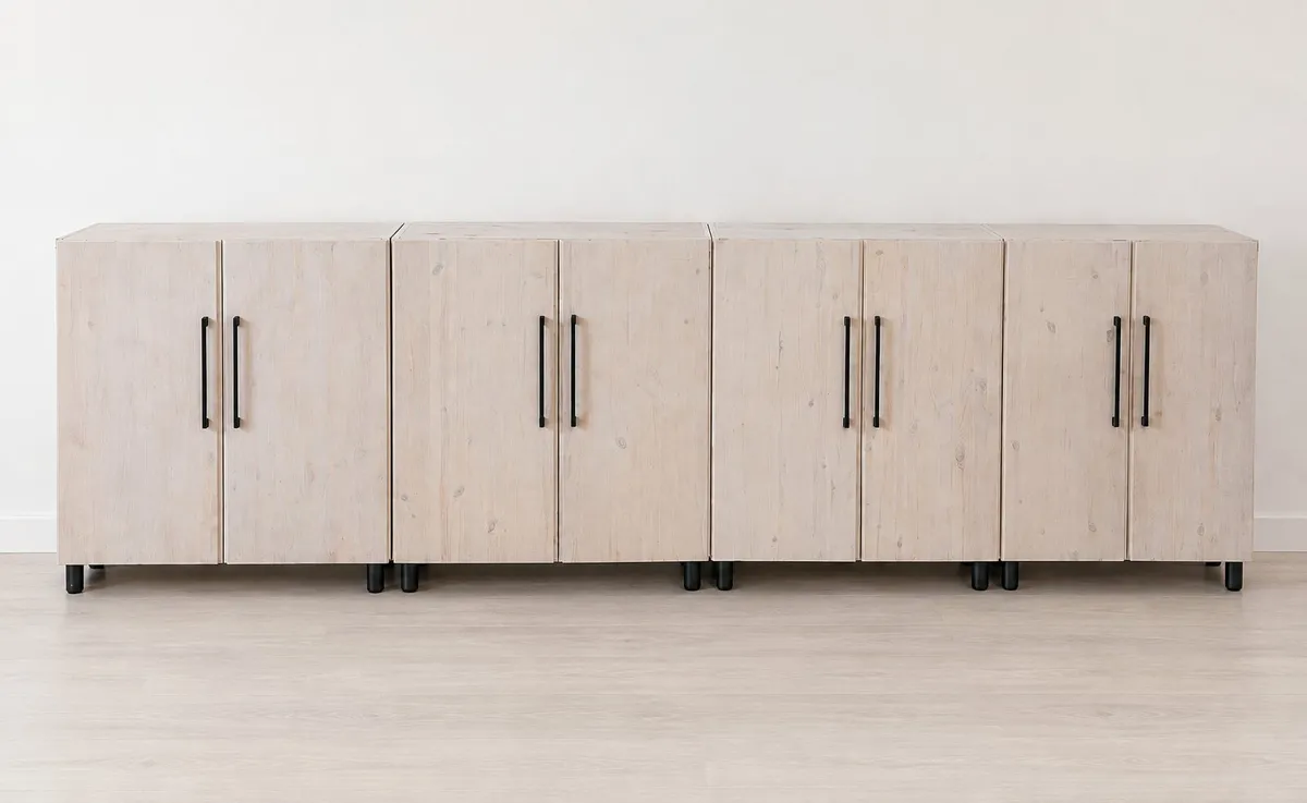 IKEA IVAR Cabinets x4 with Legs & Handles - Image 1