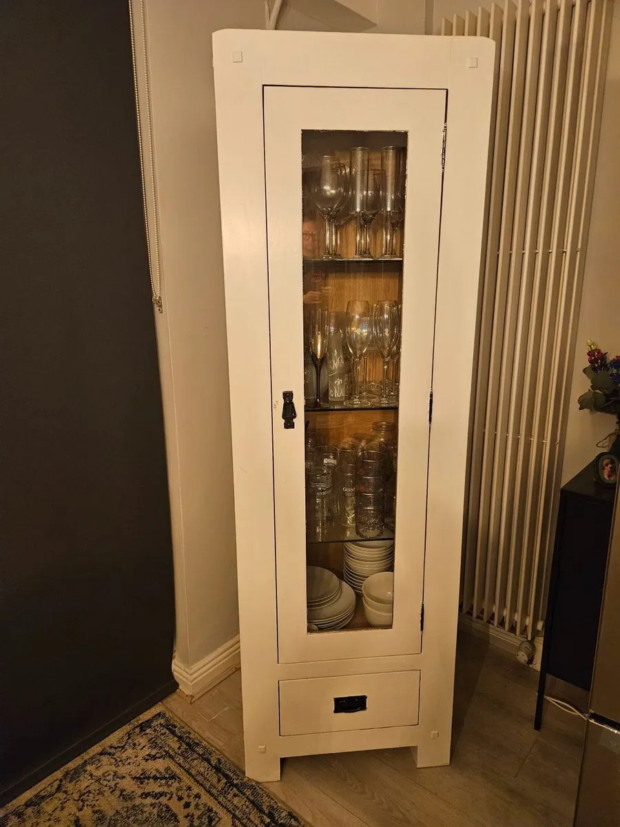 Heavy Solid Wood Tall Display Cabinet - Image 3