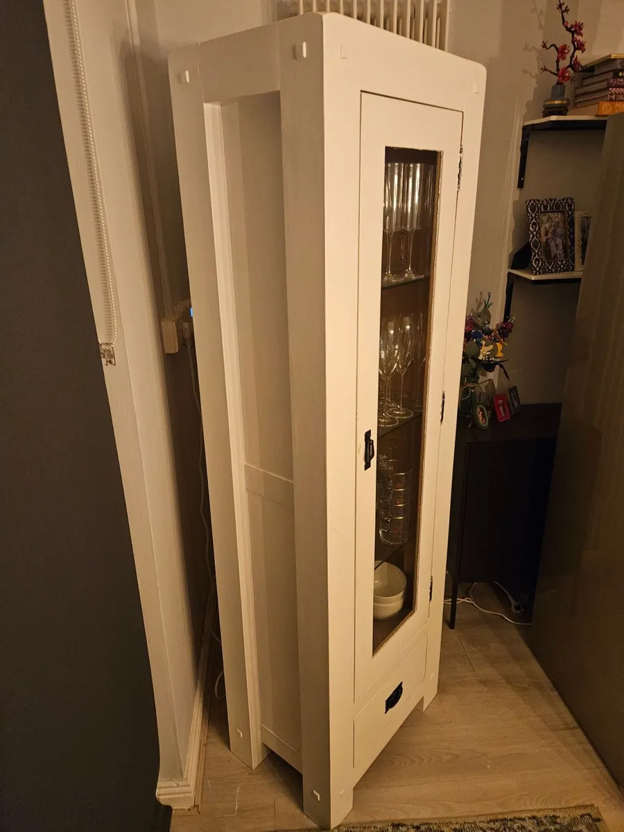 Heavy Solid Wood Tall Display Cabinet - Image 1