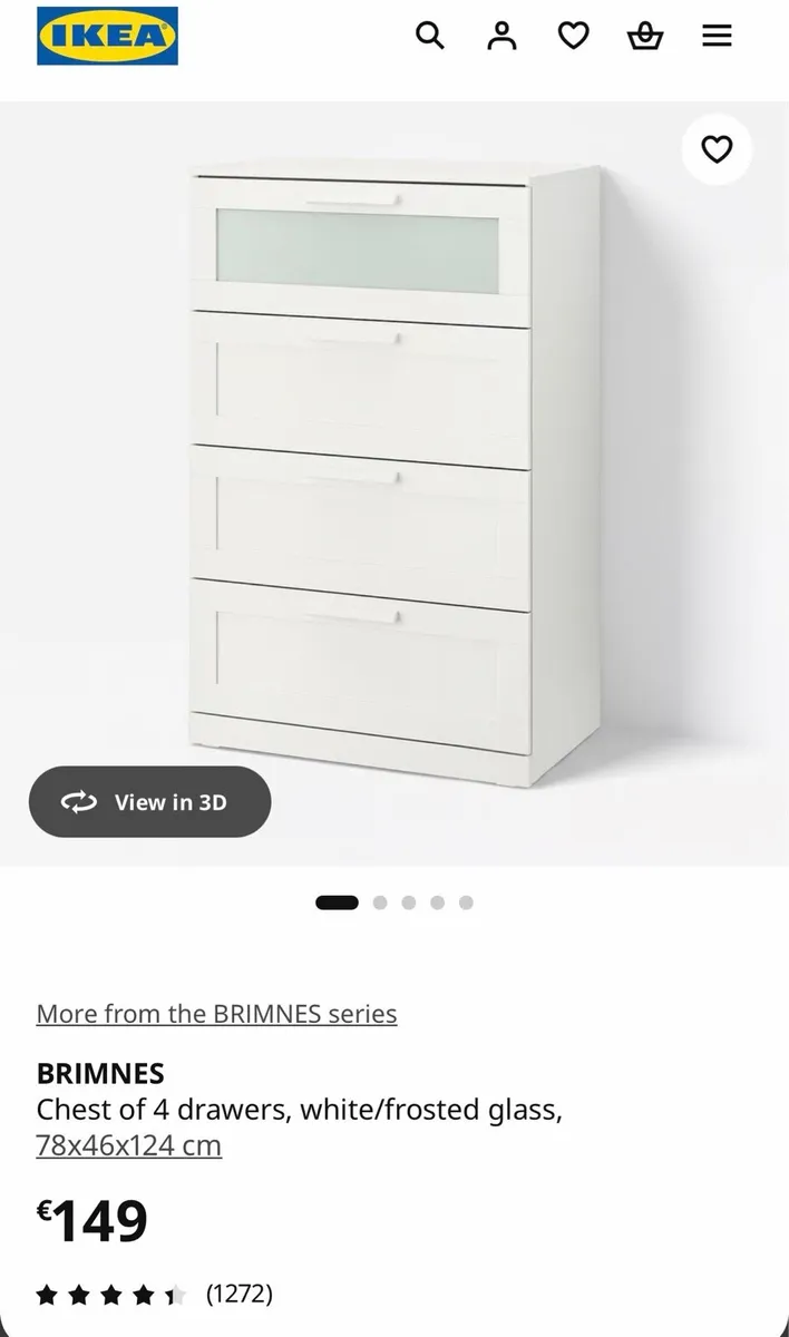 IKEA 4-Drawer Chest (Brimnes) - €90 - Image 1