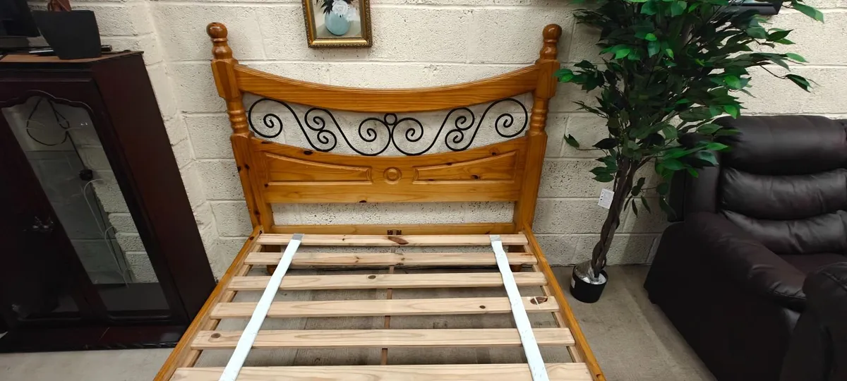 Solid Pine Double Bed - Image 2