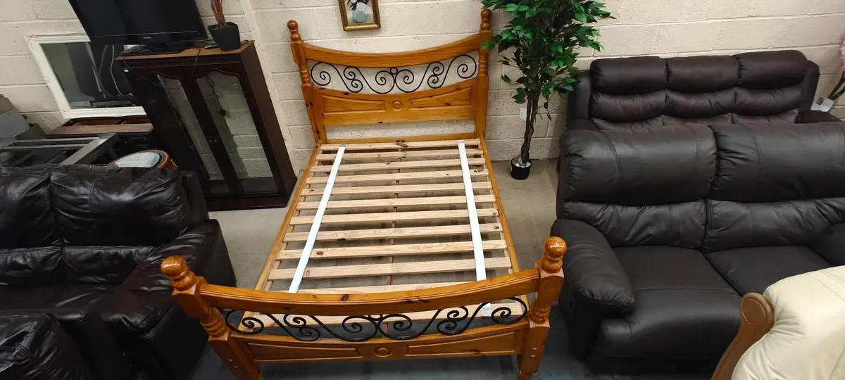 Solid Pine Double Bed - Image 3