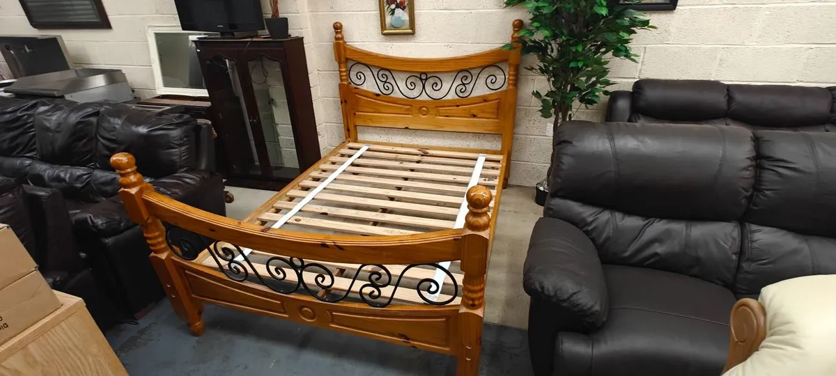 Solid Pine Double Bed - Image 4