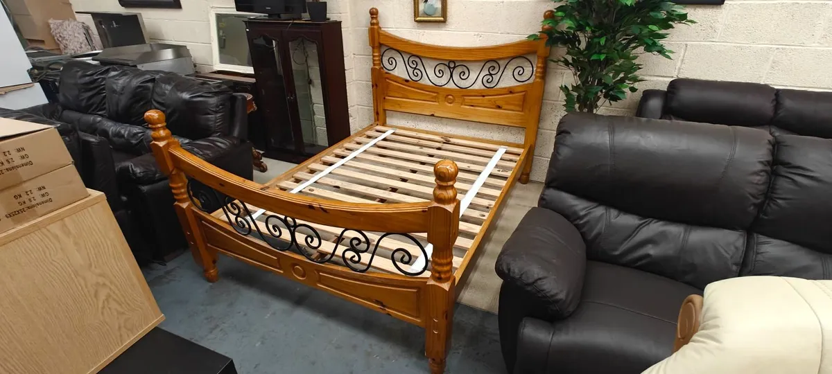 Solid Pine Double Bed - Image 1