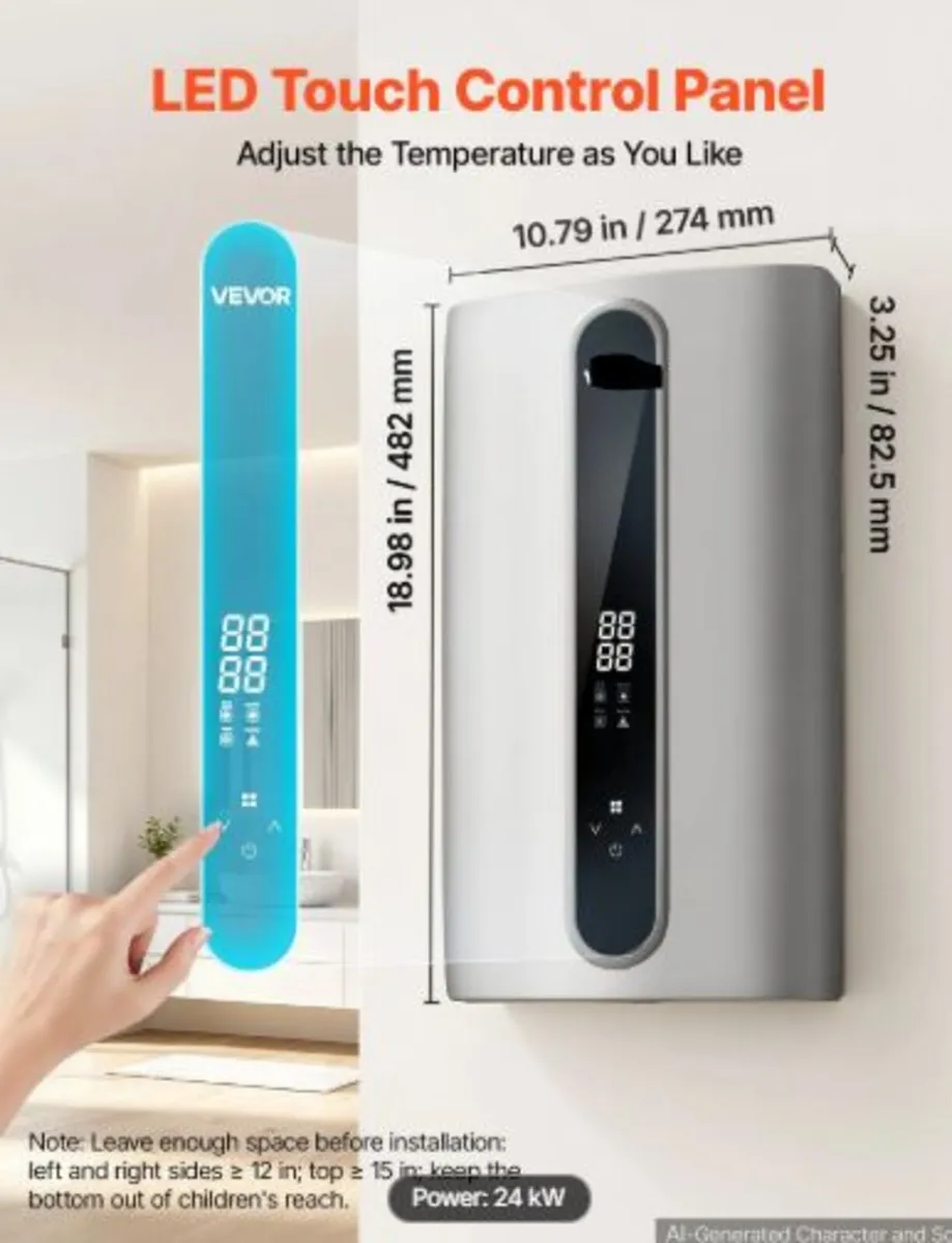 Tankless Electric Water Heater 24kW 3 Phase Instan - Image 3
