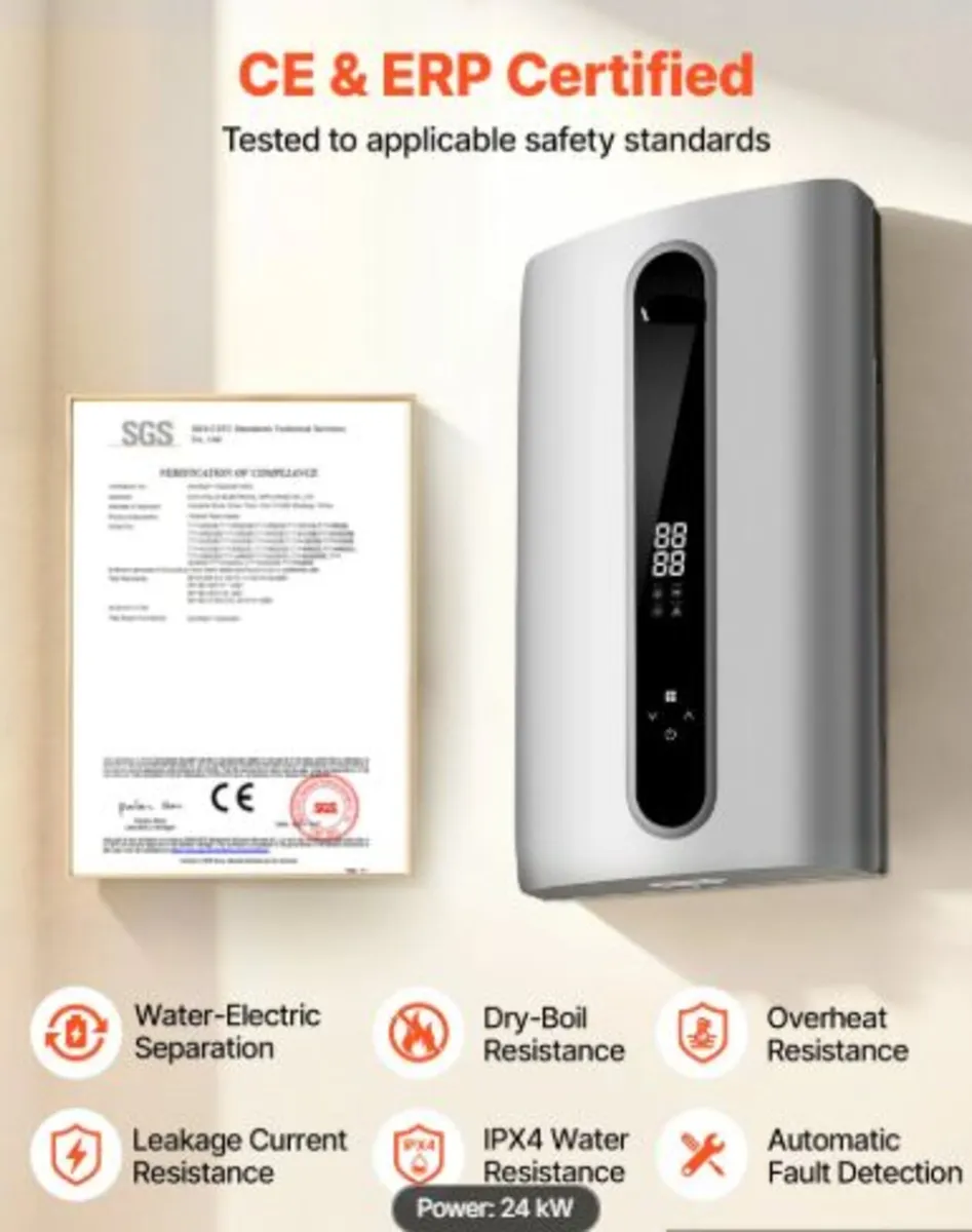 Tankless Electric Water Heater 24kW 3 Phase Instan - Image 4