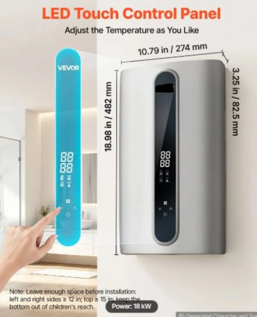 Tankless Electric Water Heater 18kW 3 Phase Instan - Image 3