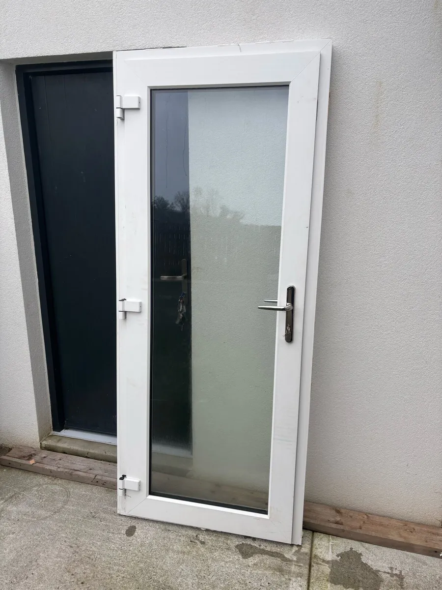 ✳️PVC white full glass single door