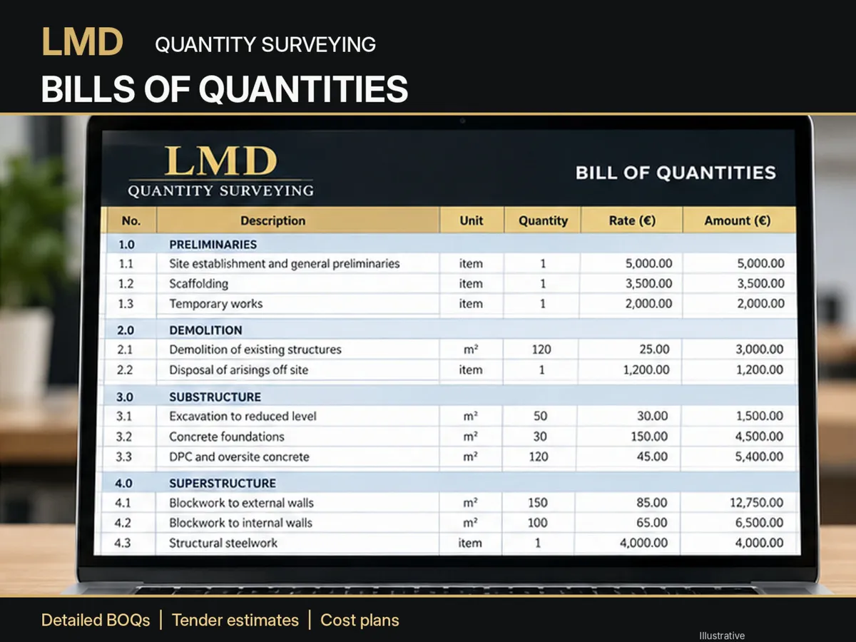 Quantity Surveyor | BOQs, Estimating & Pricing - Image 3