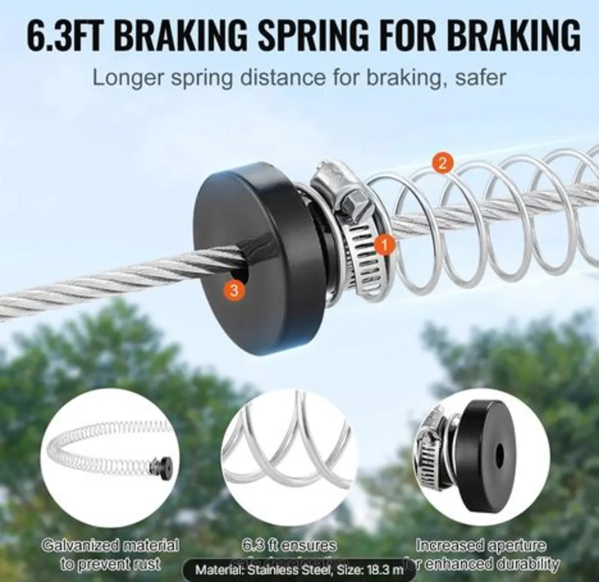 Zipline Kit for Kids and Adult, 60 ft Zip Line - Image 2