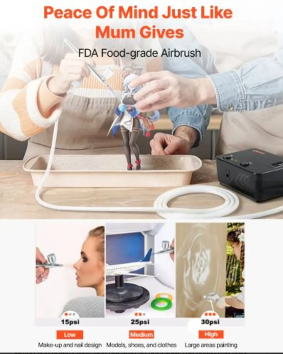 Airbrush Kit,Portable Airbrush Set with Compressor - Image 2